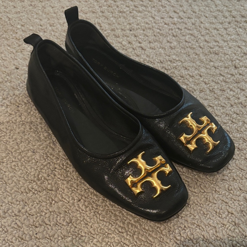 Tory Burch Black Flats
